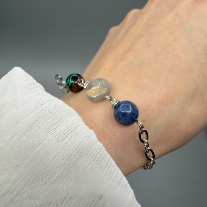 Bracciale Destino - Crisocolla, Dumortierite, Labradorite - LIMITED EDITION