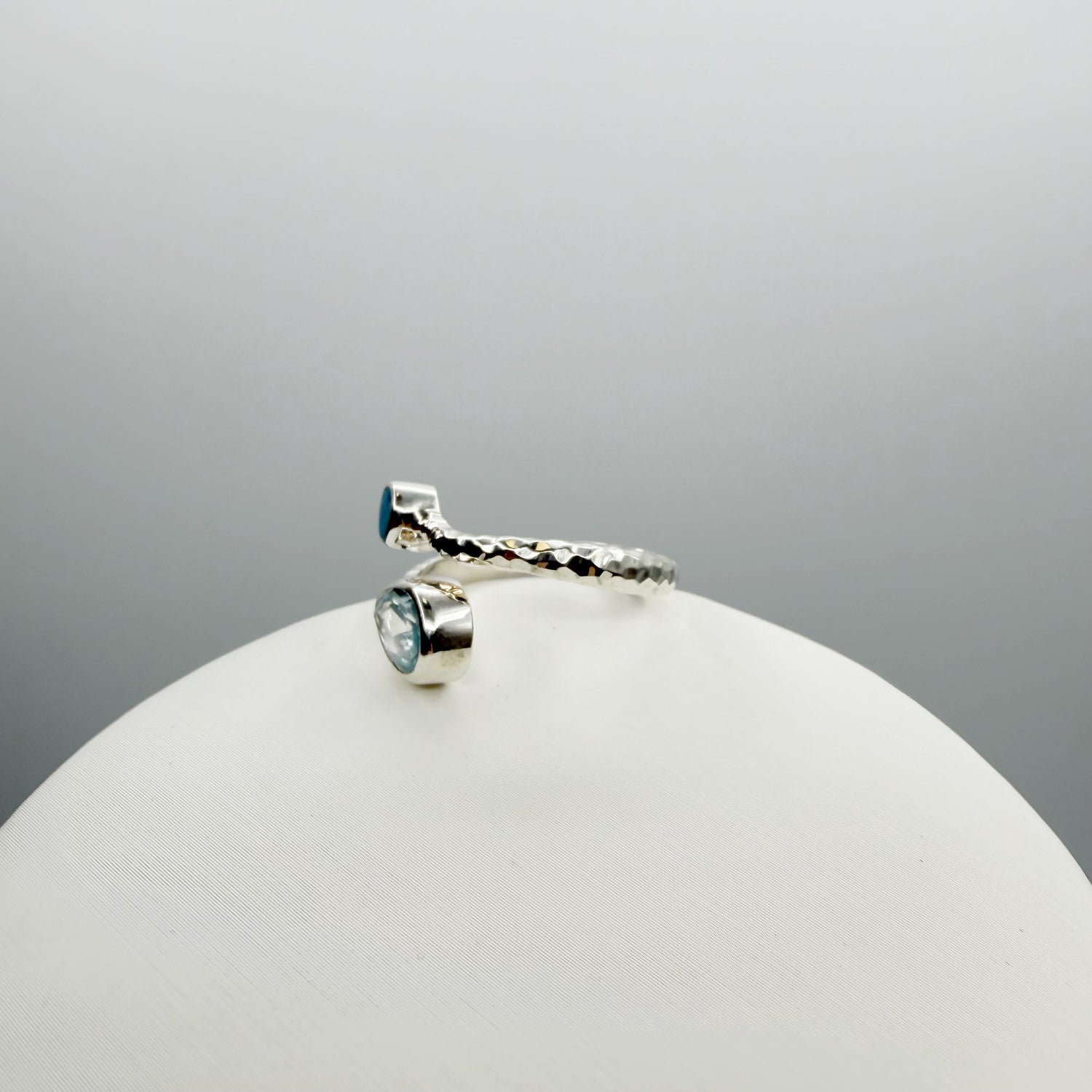 Anello Topazio e Opale Australiano - Argento 925