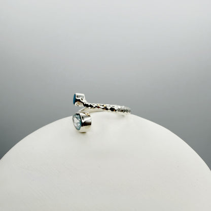 Anello Topazio e Opale Australiano - Argento 925