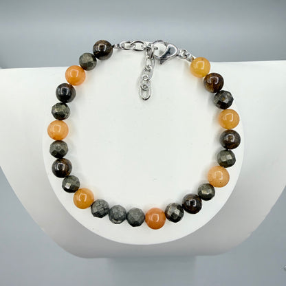 Bracciale Prosperity - Pirite, Avventurina, Bronzite