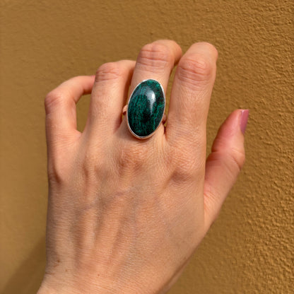 Anello Malachite e Azzurrite Argento 925 - Ovale
