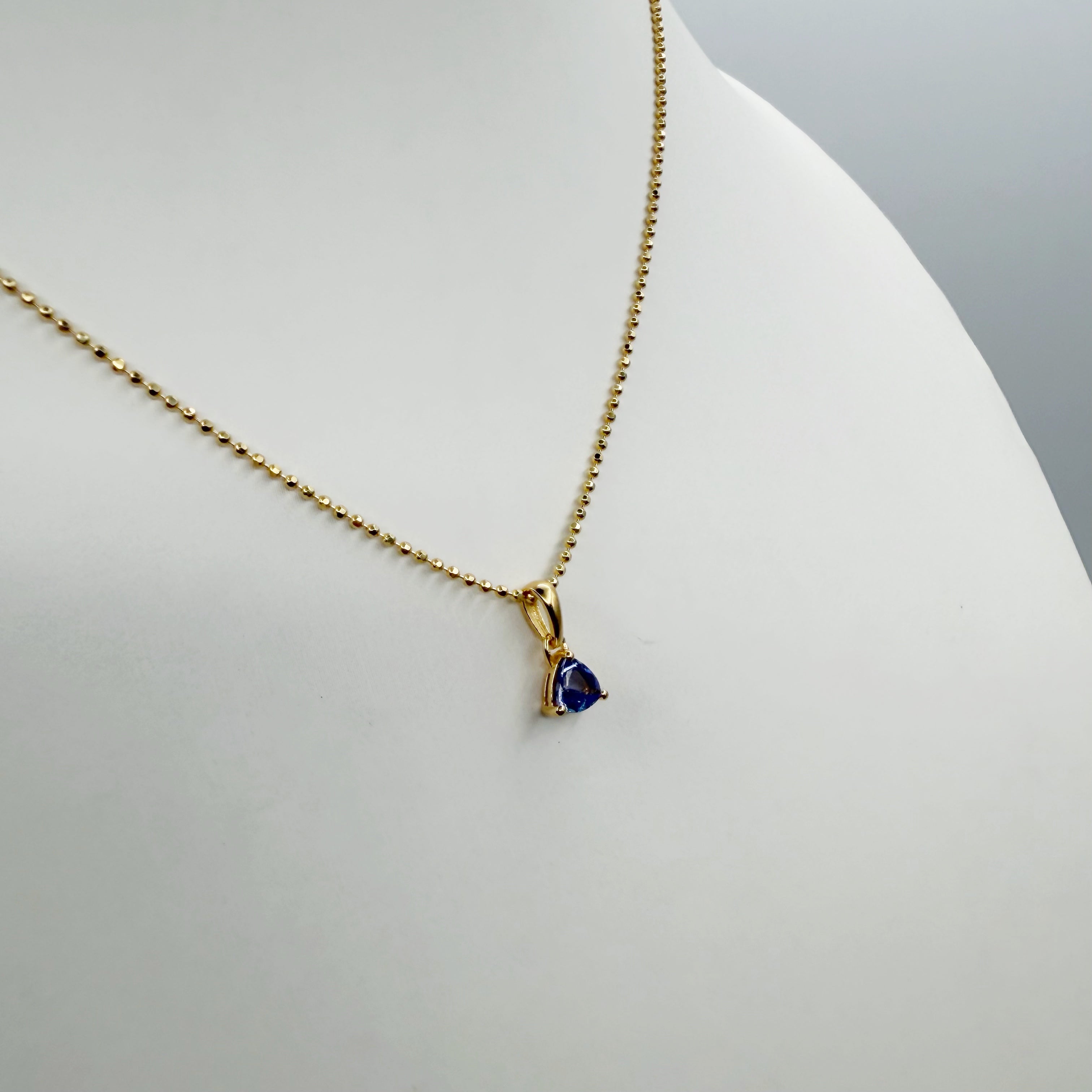 Ciondolo Punto Luce Tanzanite - Argento 925 placcato Oro