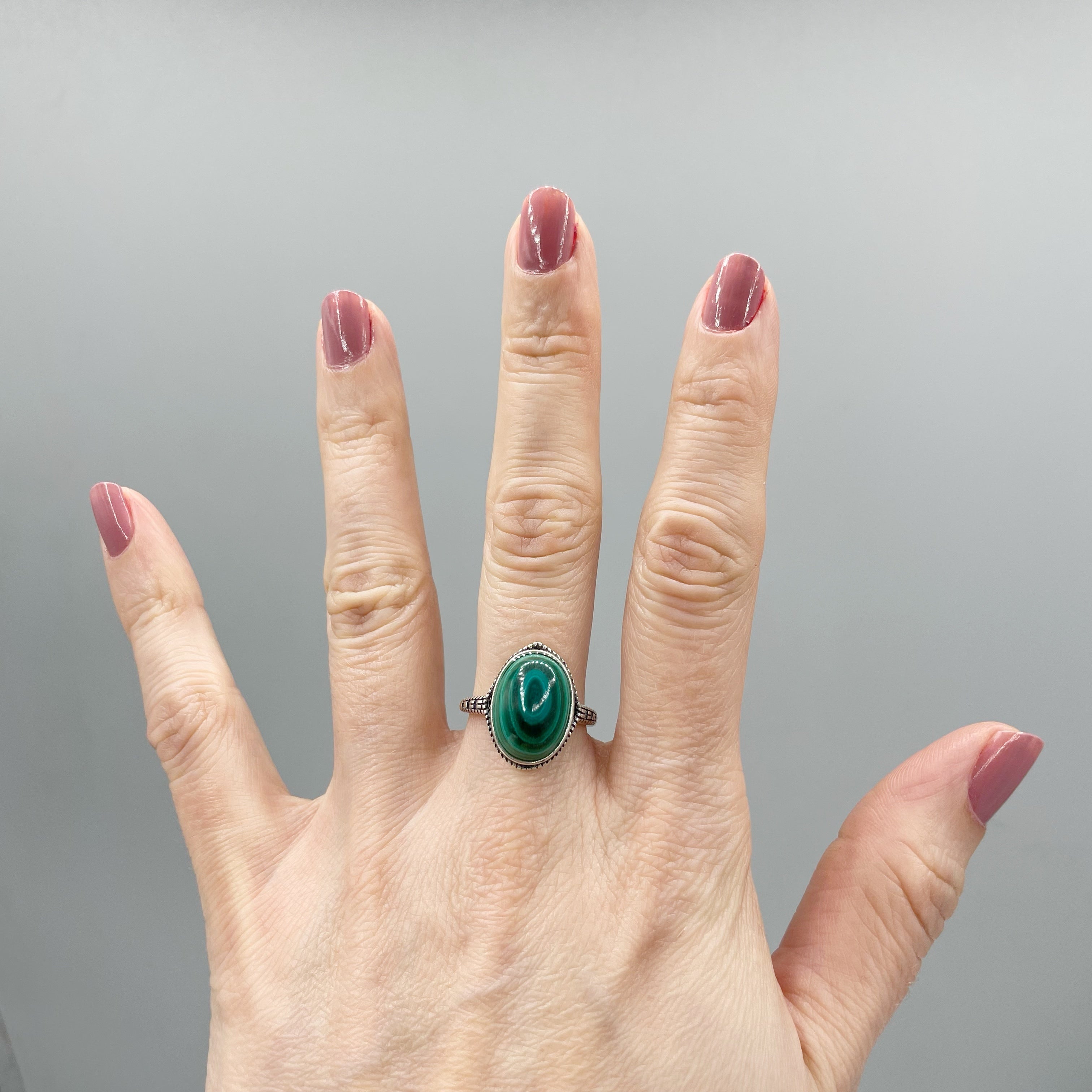 Anello Malachite - Argento 925