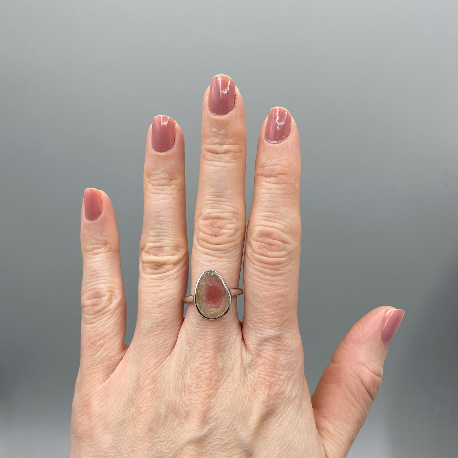 Anello Tormalina Watermelon - Argento 925