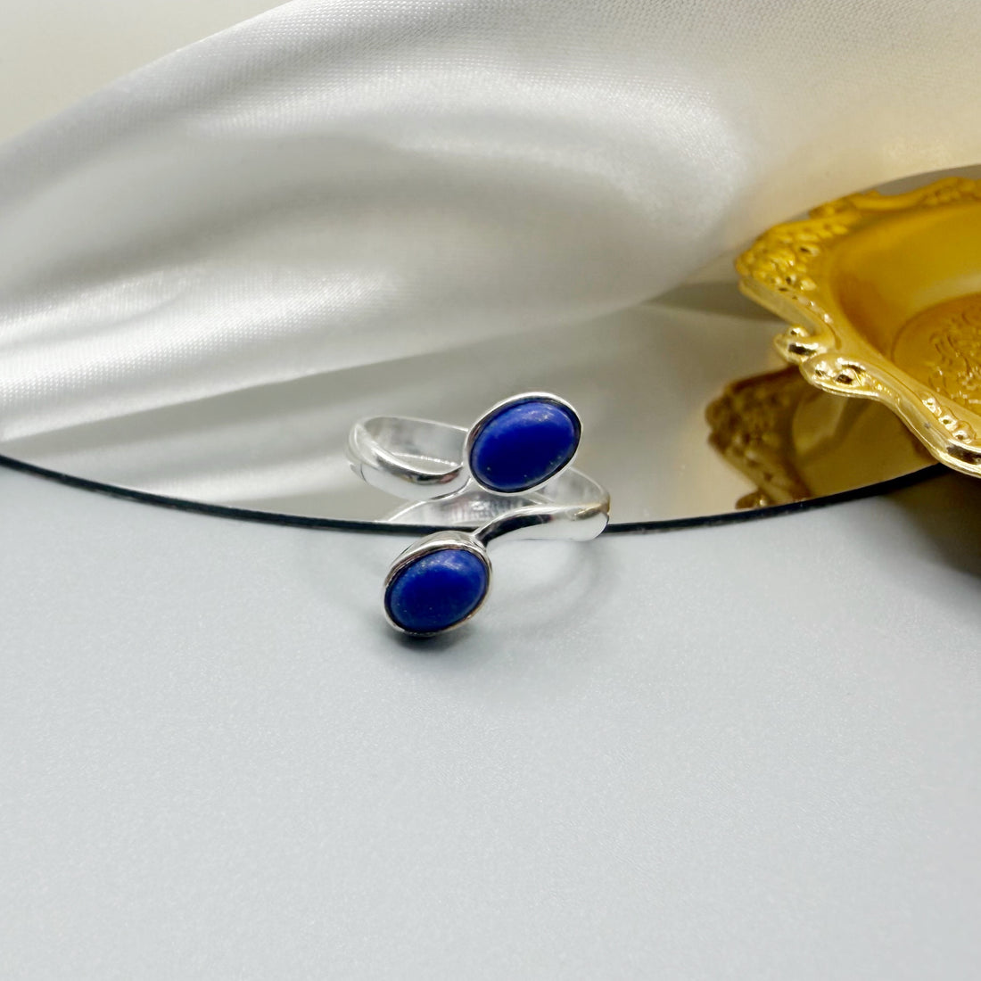 Anello Lapislazzuli Double - Argento 925