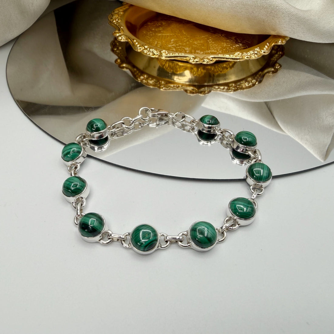 Bracciale Malachite e Argento 925