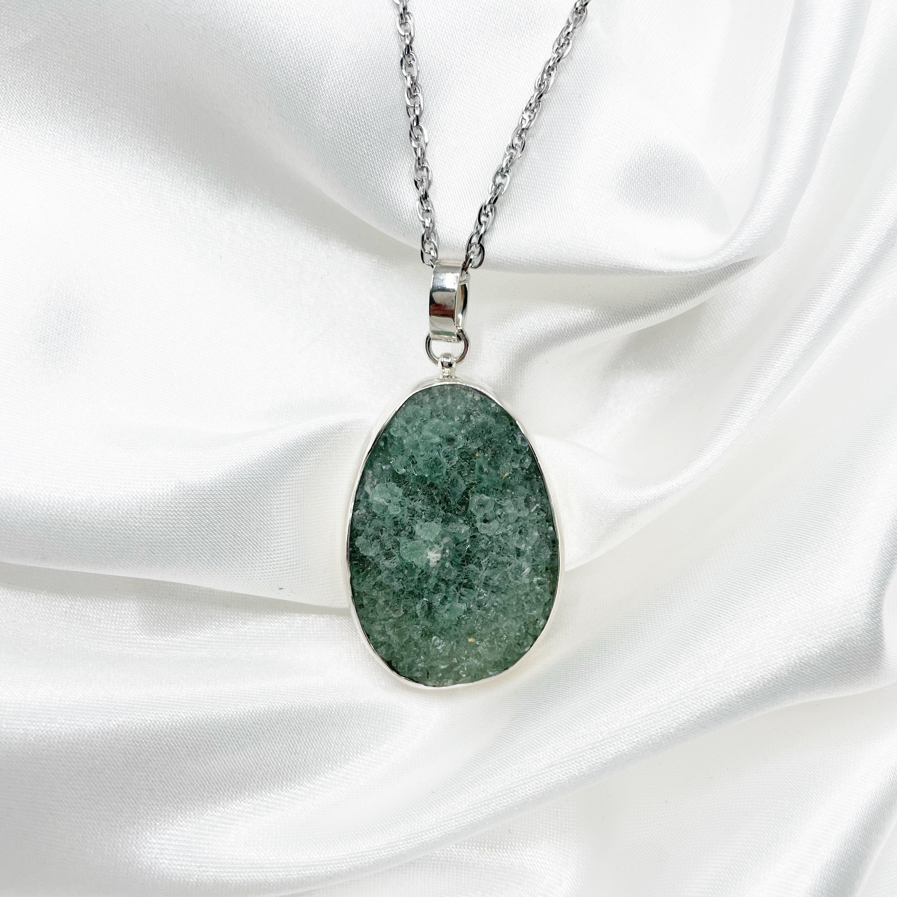 Ciondolo Drusa di Fluorite - Argento 925
