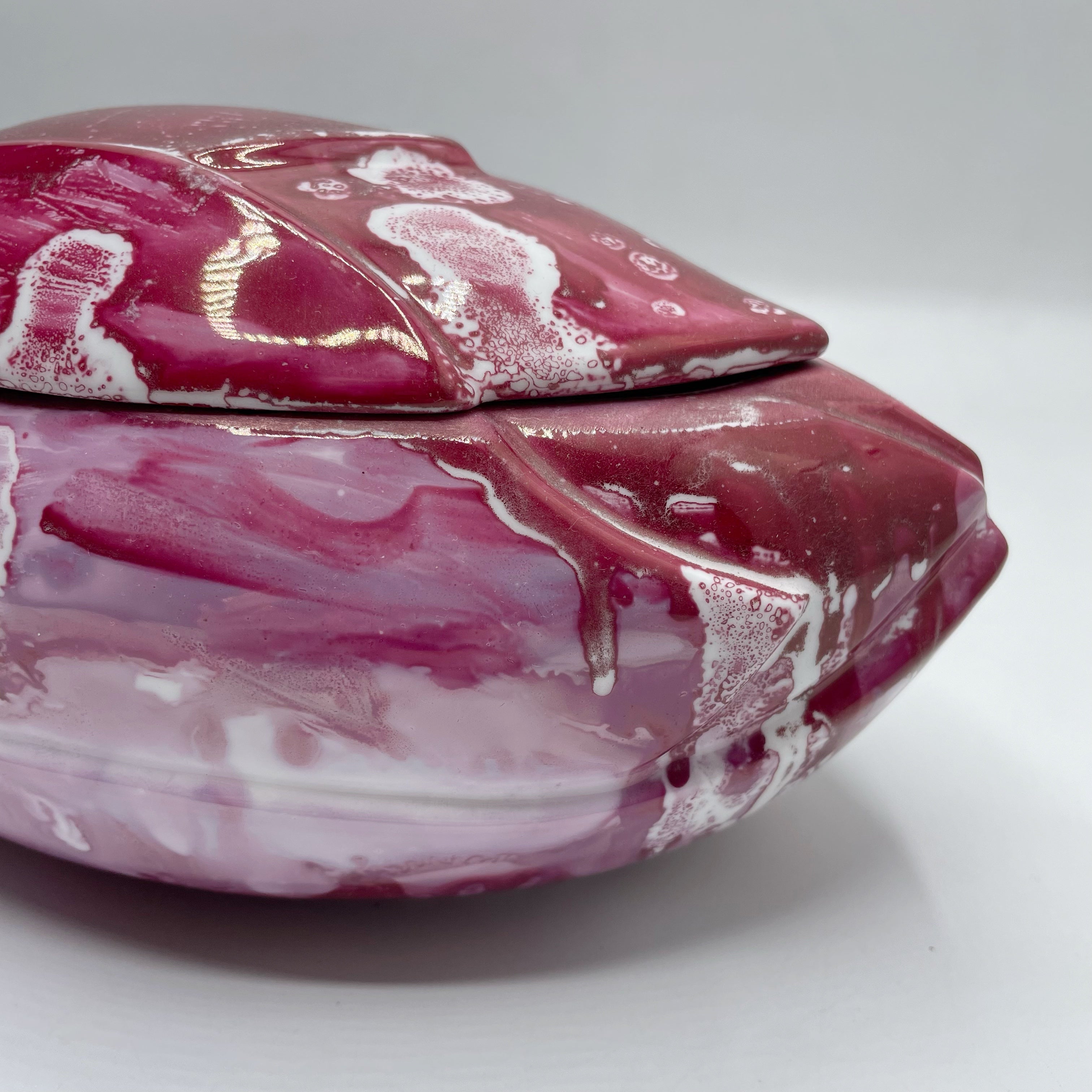 Porta gioie in Porcellana, Dipinto a Mano - Tulipano