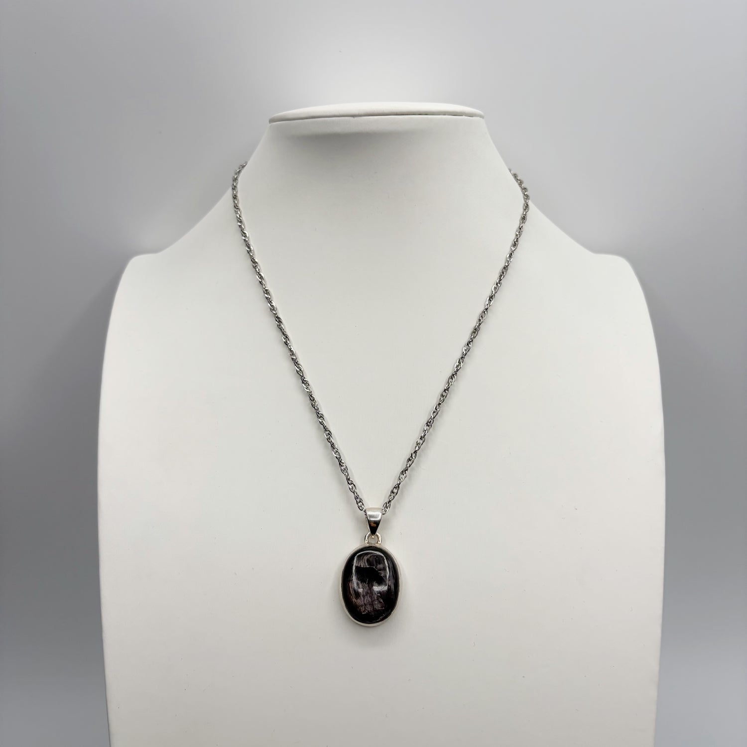 Ciondolo Iperstene Argento 925 - Ovale