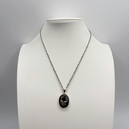Ciondolo Iperstene Argento 925 - Ovale