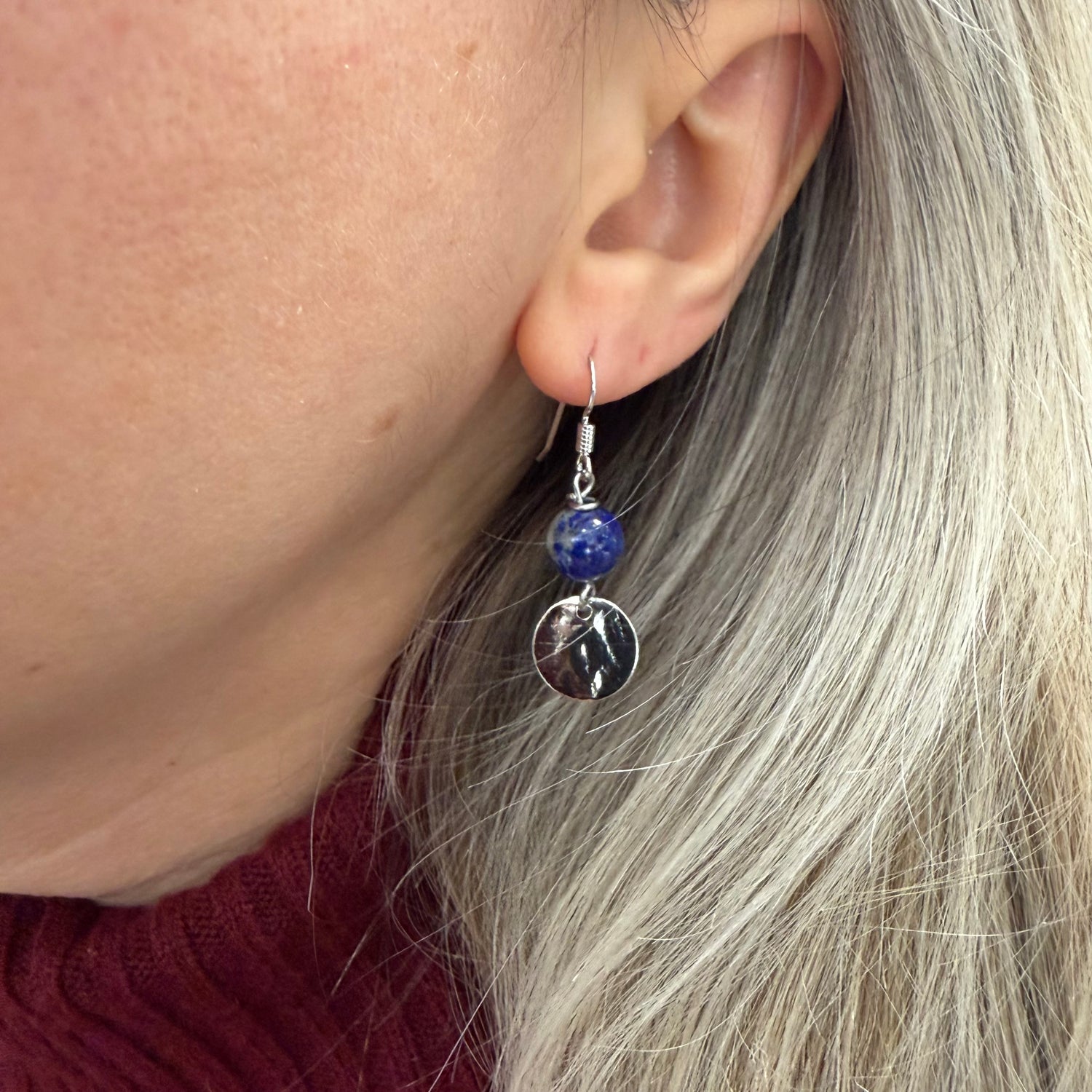 Orecchini Mini Moon - Lapislazzuli