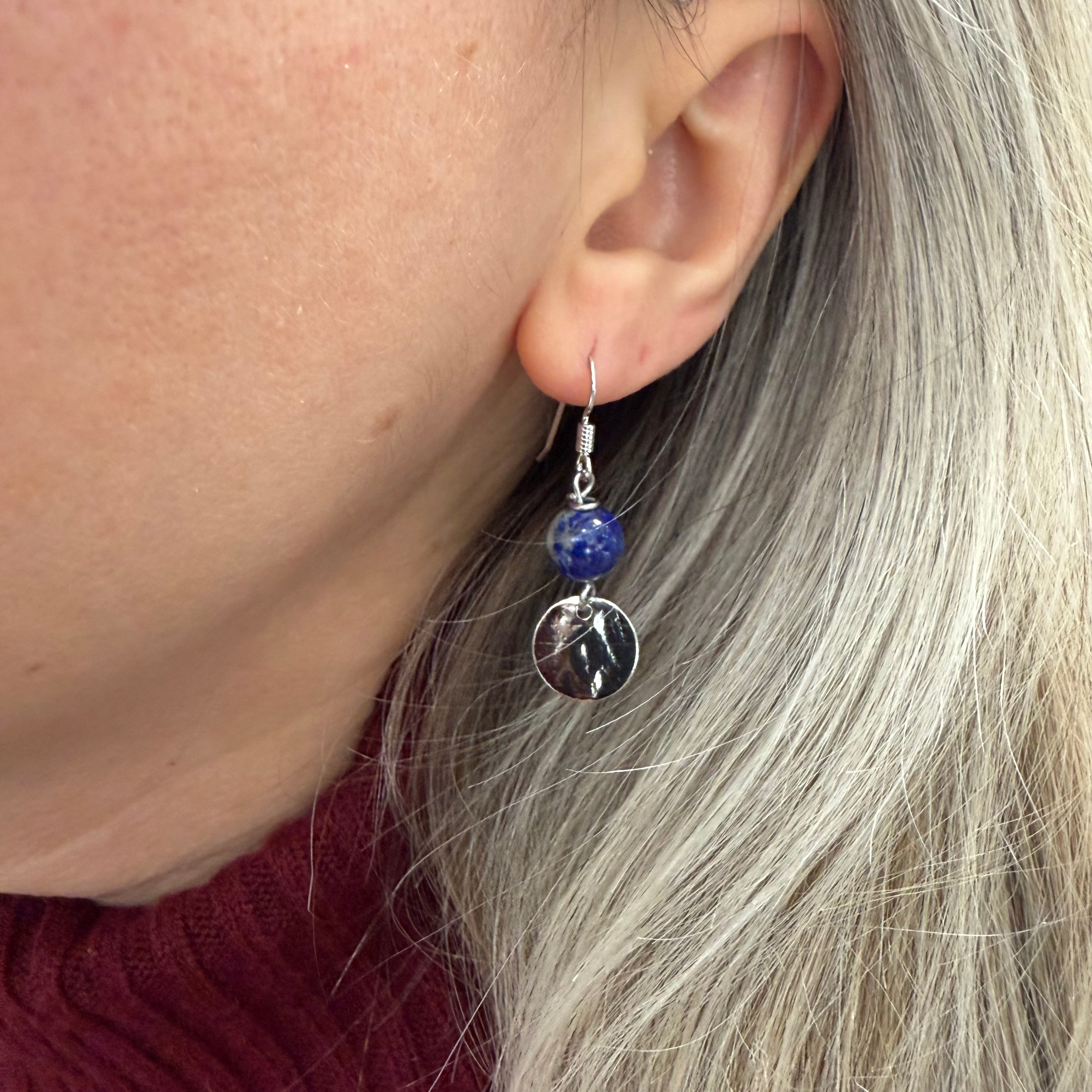 Orecchini Mini Moon - Lapislazzuli