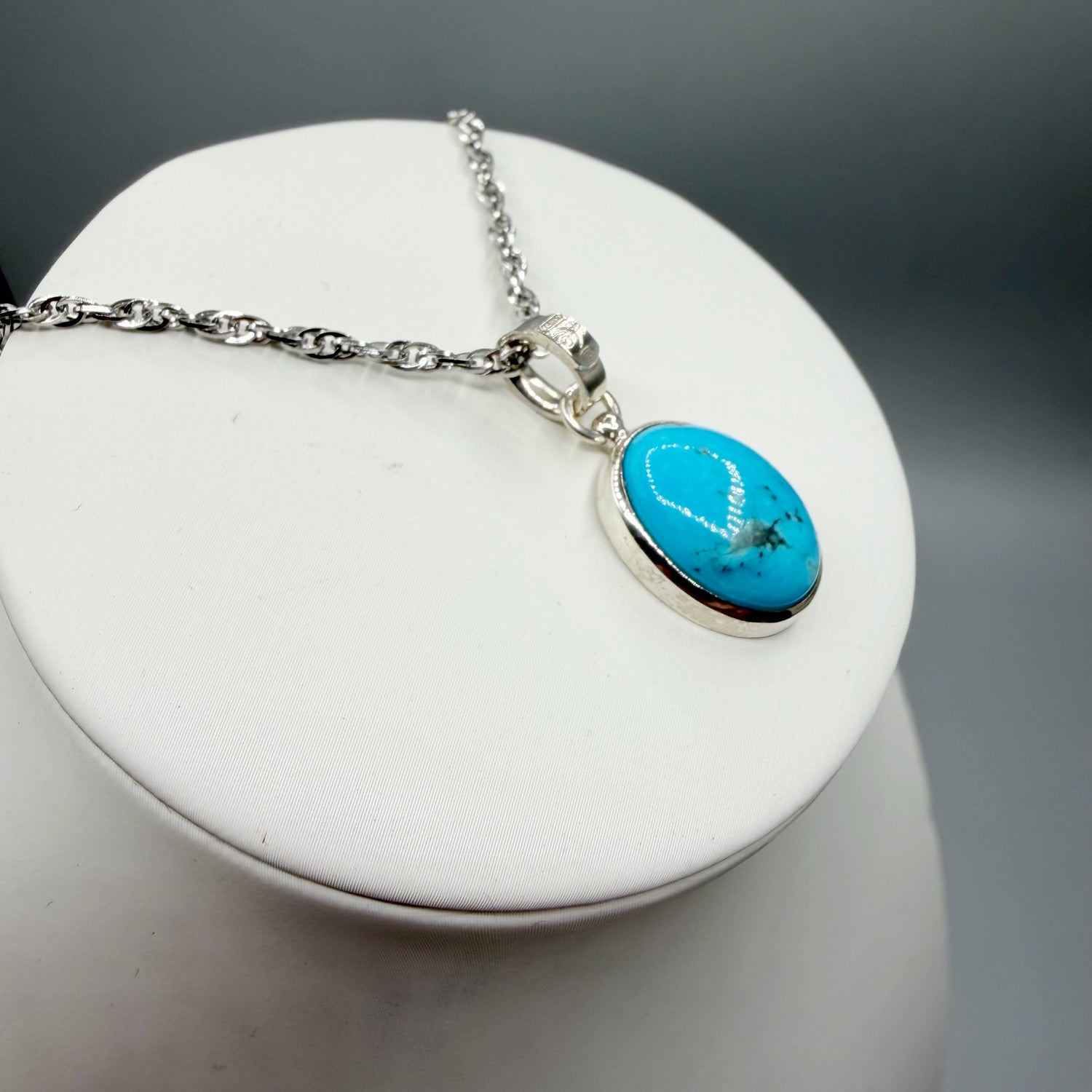 Ciondolo Turchese Naturale - Argento 925