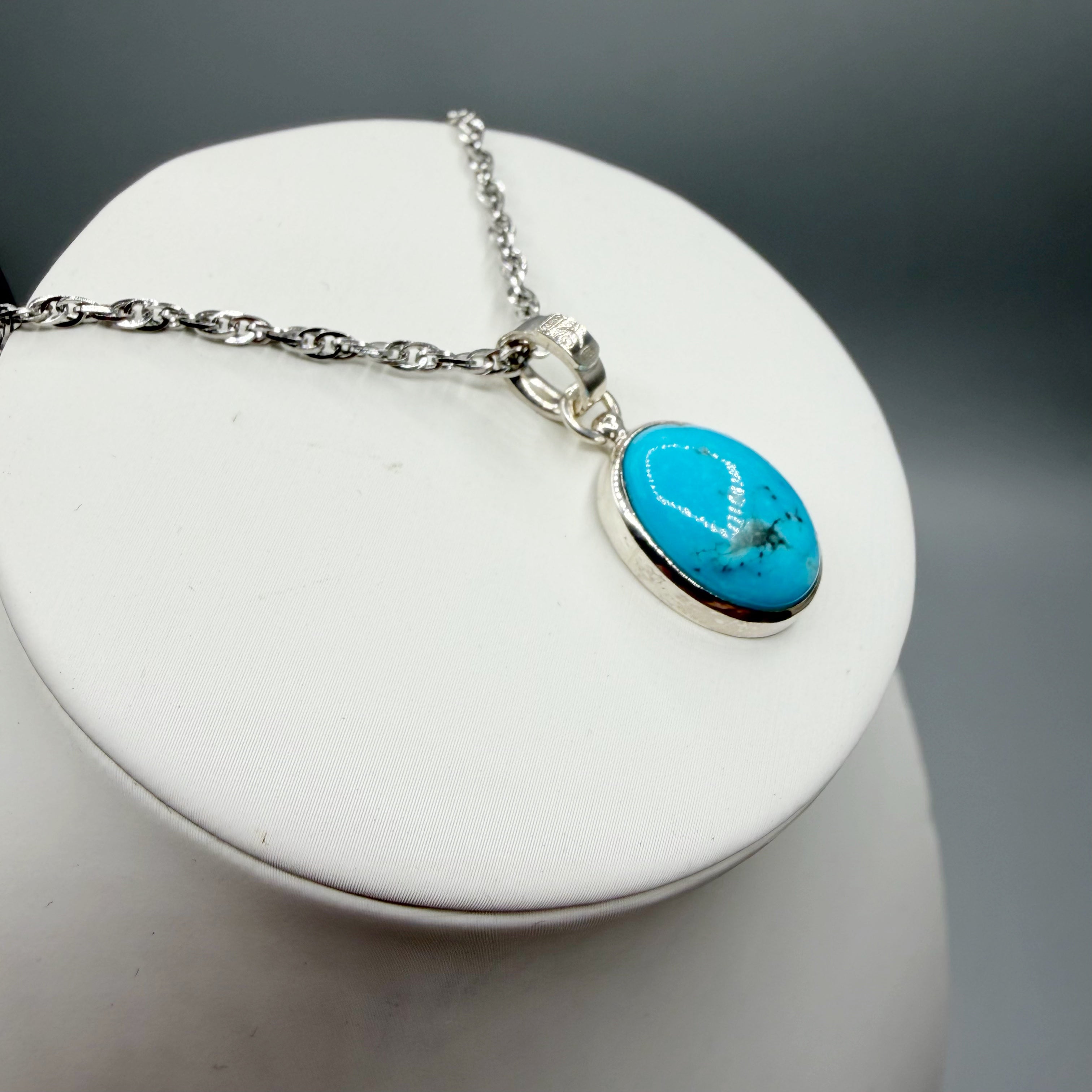 Ciondolo Turchese Naturale - Argento 925