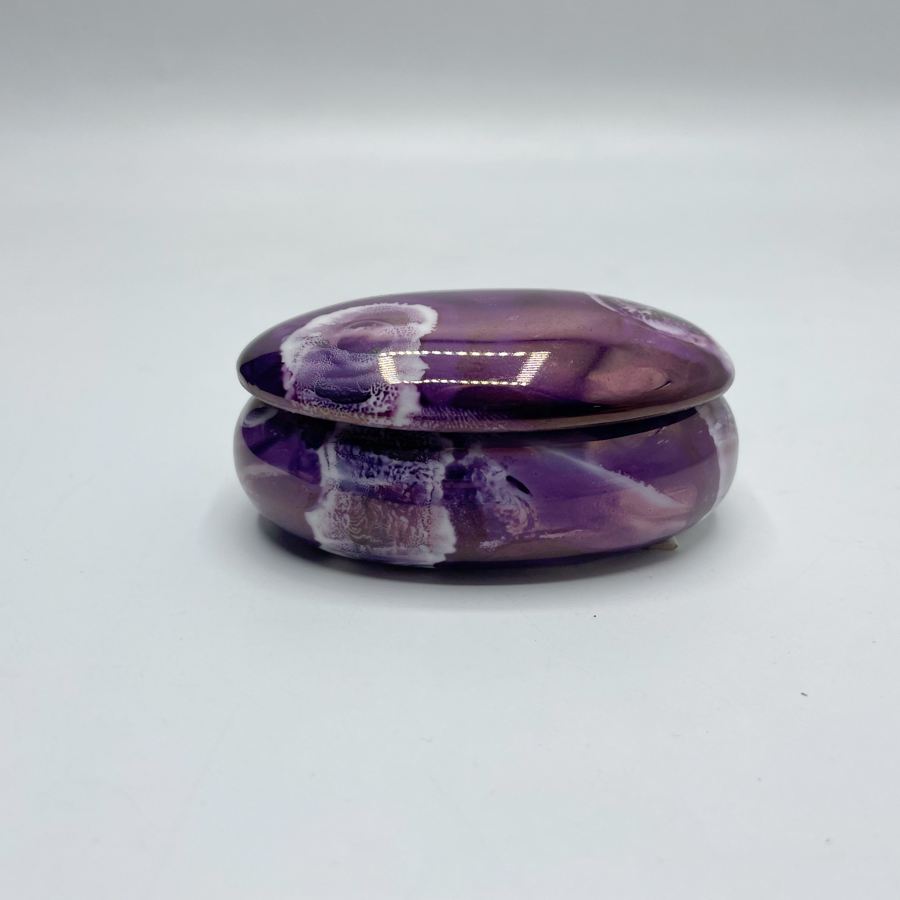 Portagioie Mignon, porcellana dipinta a mano - Viola