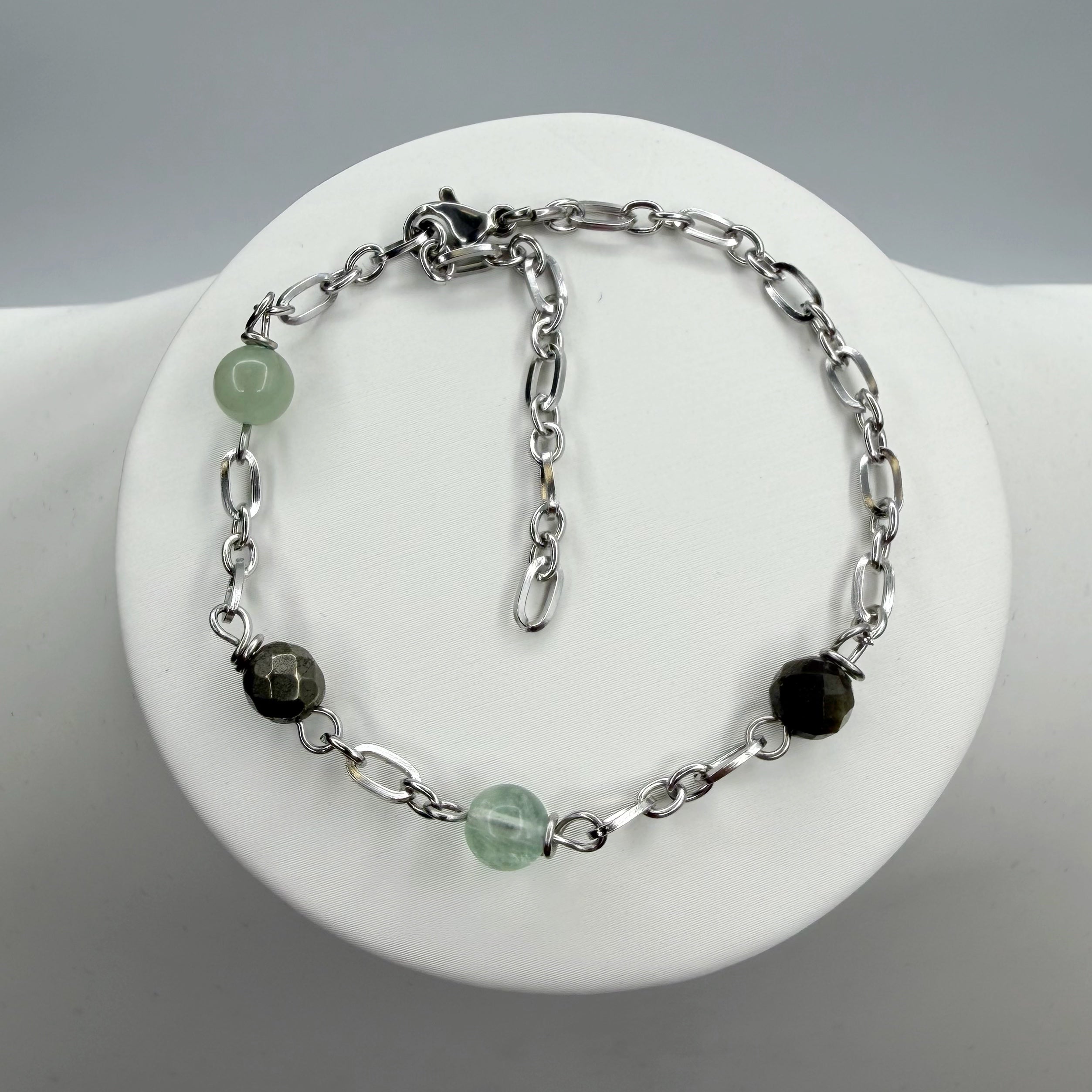Bracciale Fortuna Magica - pirite, ossidiana, fluorite, avventurina - LIMITED EDITION