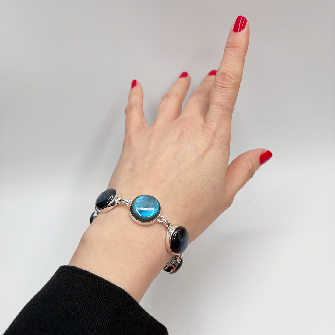 Bracciale Labradorite e Argento 925 - tondo