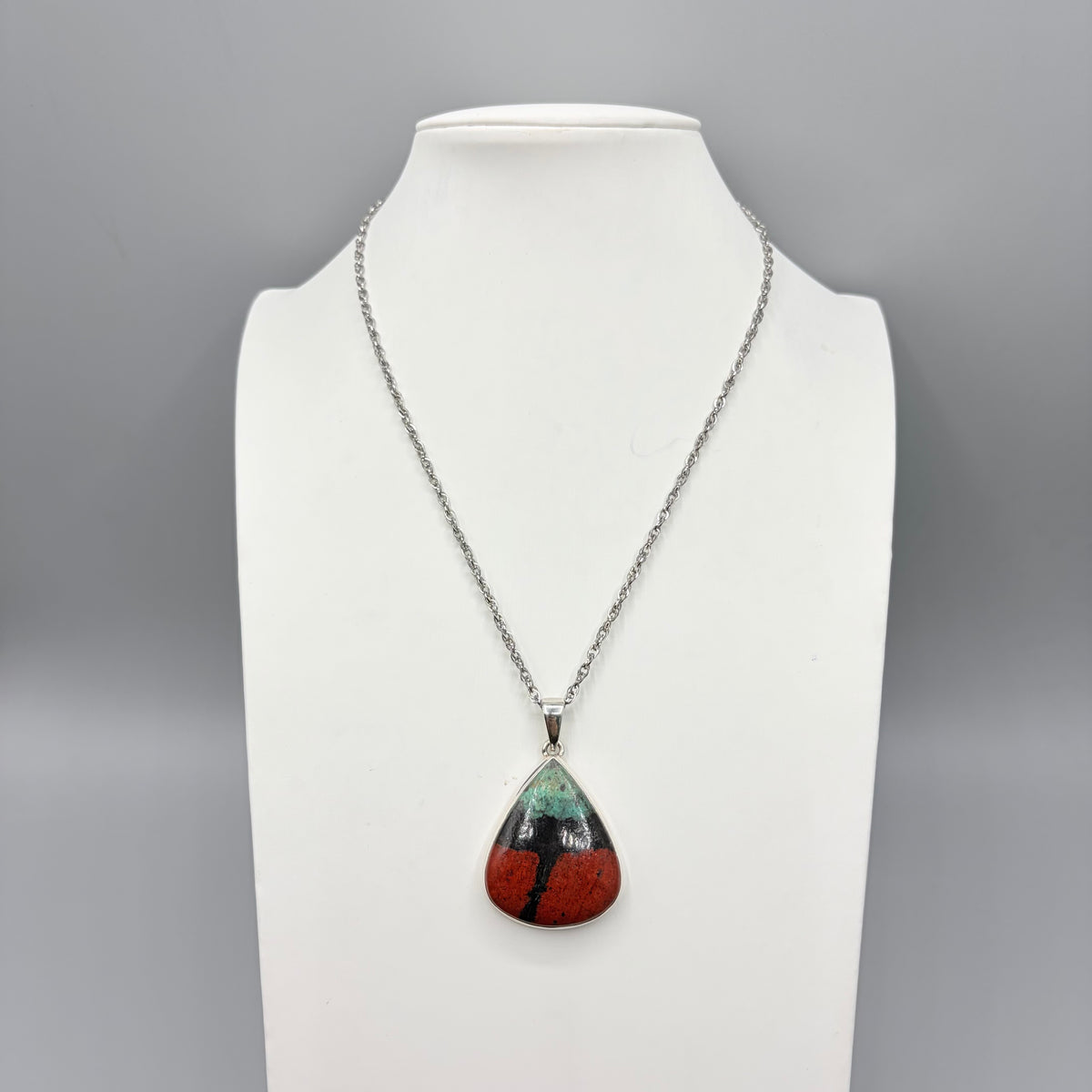 Ciondolo Cuprite e Argento 925 - Goccia grande