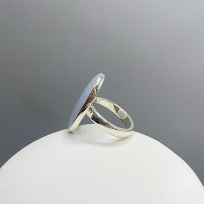 Anello Calcedonio e Argento 925