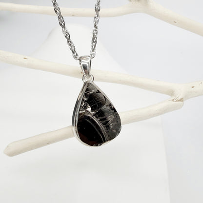 Ciondolo Shungite Argento 925 - a goccia