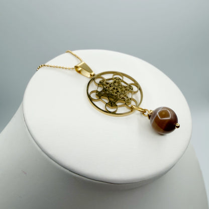 Collana Occhio di Shiva e Cubo di Metatron - GOLD
