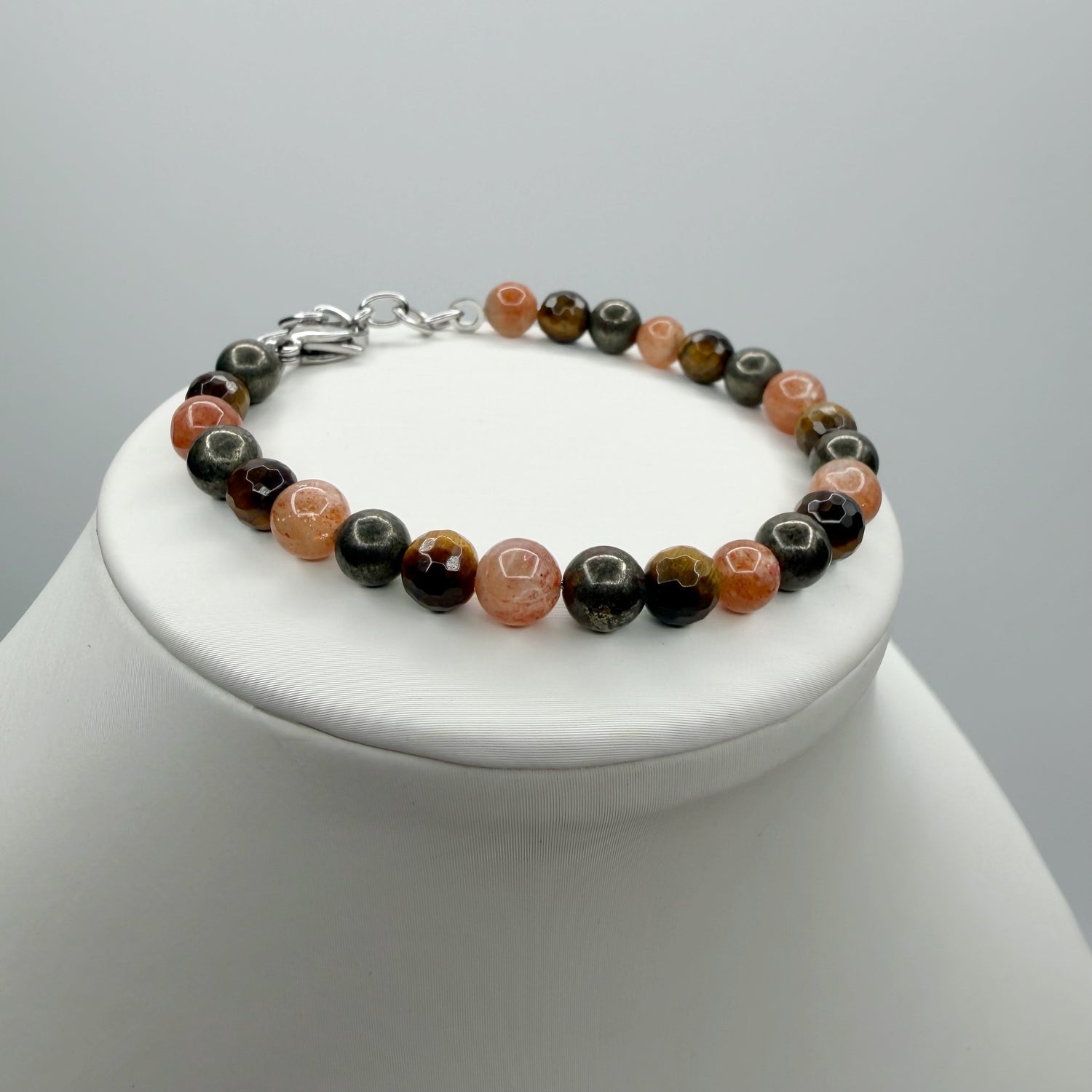 Bracciale Ricchezza - Pirite, Occhio di Tigre, Pietra del Sole - LIMITED EDITION