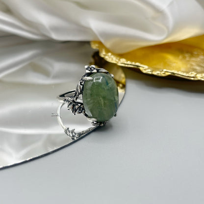 Anello Cianite Verde e Argento 925