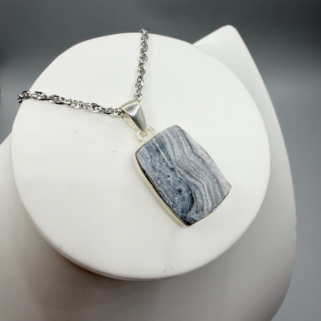 Ciondolo Desert Druzy Argento 925 - Rettangolare