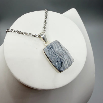 Ciondolo Desert Druzy Argento 925 - Rettangolare