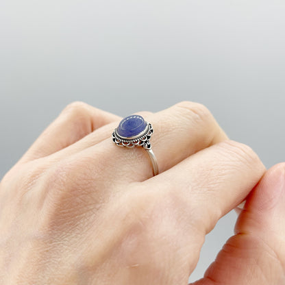 Anello Tanzanite e Argento 925 - Vintage