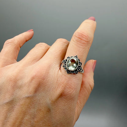 Anello Prasiolite e Argento 925 - Decor