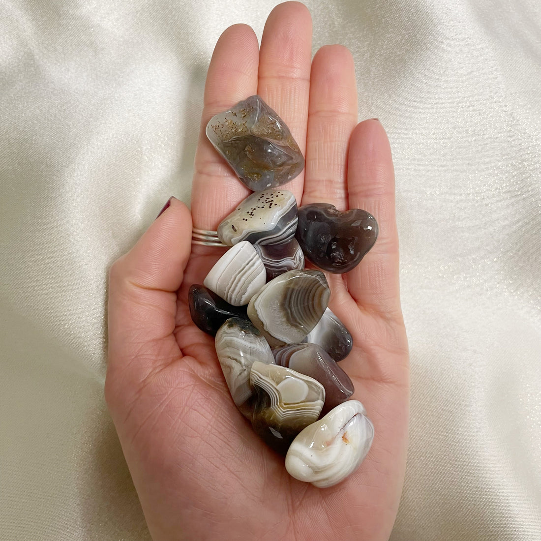 Pietra Burattata di Agata Botswana (OCCHIO DI SHIVA)