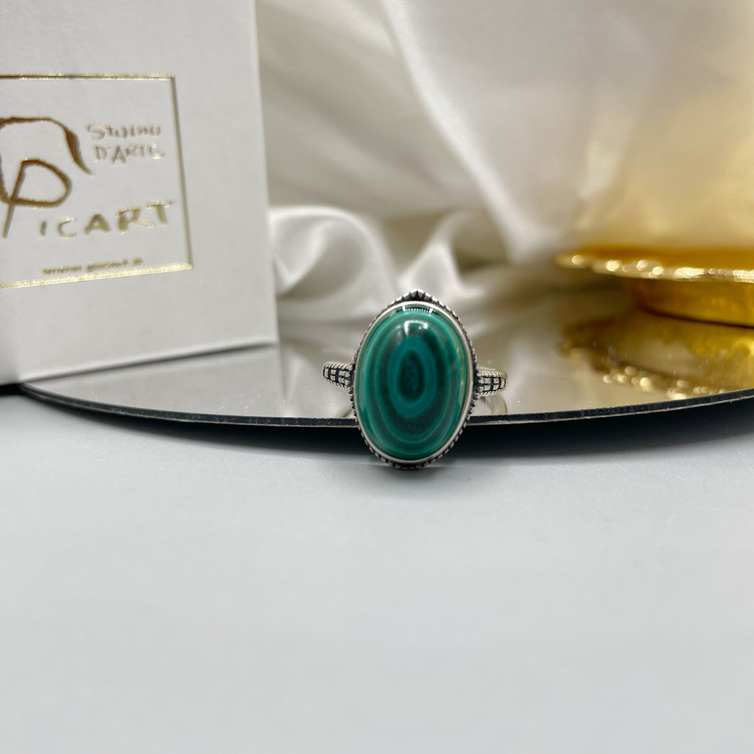 Anello Malachite - Argento 925