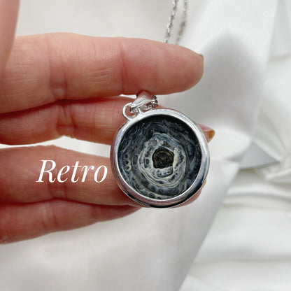 Ciondolo Desert Druzy Tondo - Argento 925