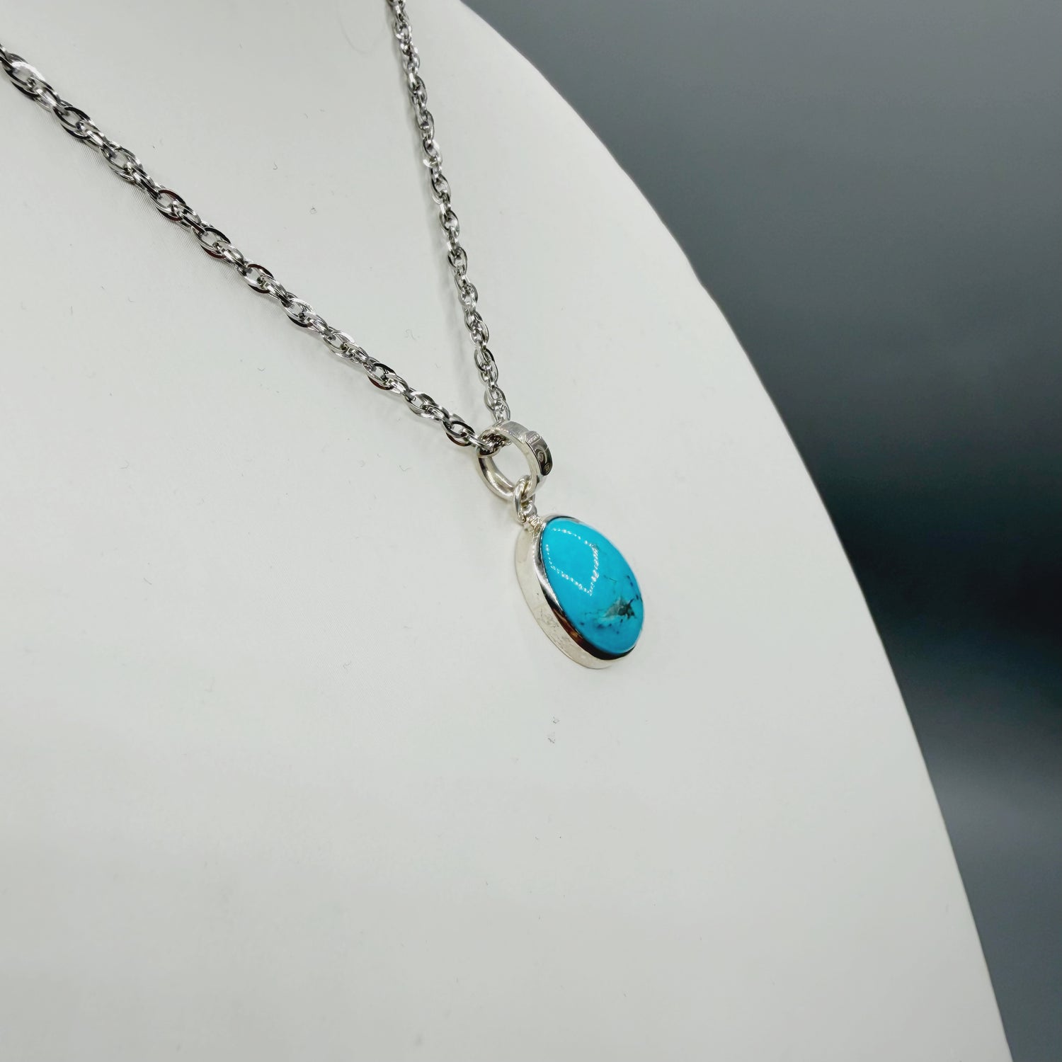 Ciondolo Turchese Naturale - Argento 925