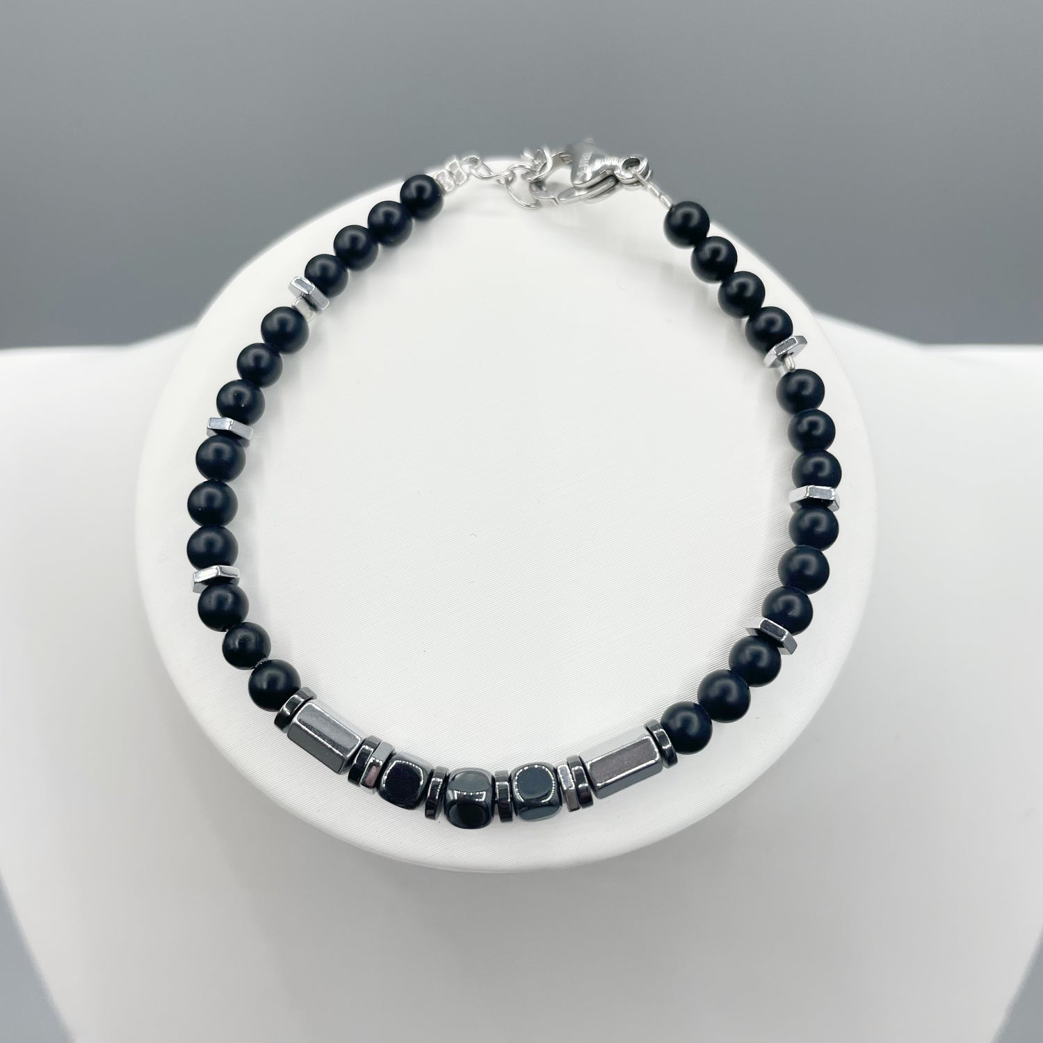 Bracciale Protection Unisex - Tormalina, Onice, Shungite e Ematite