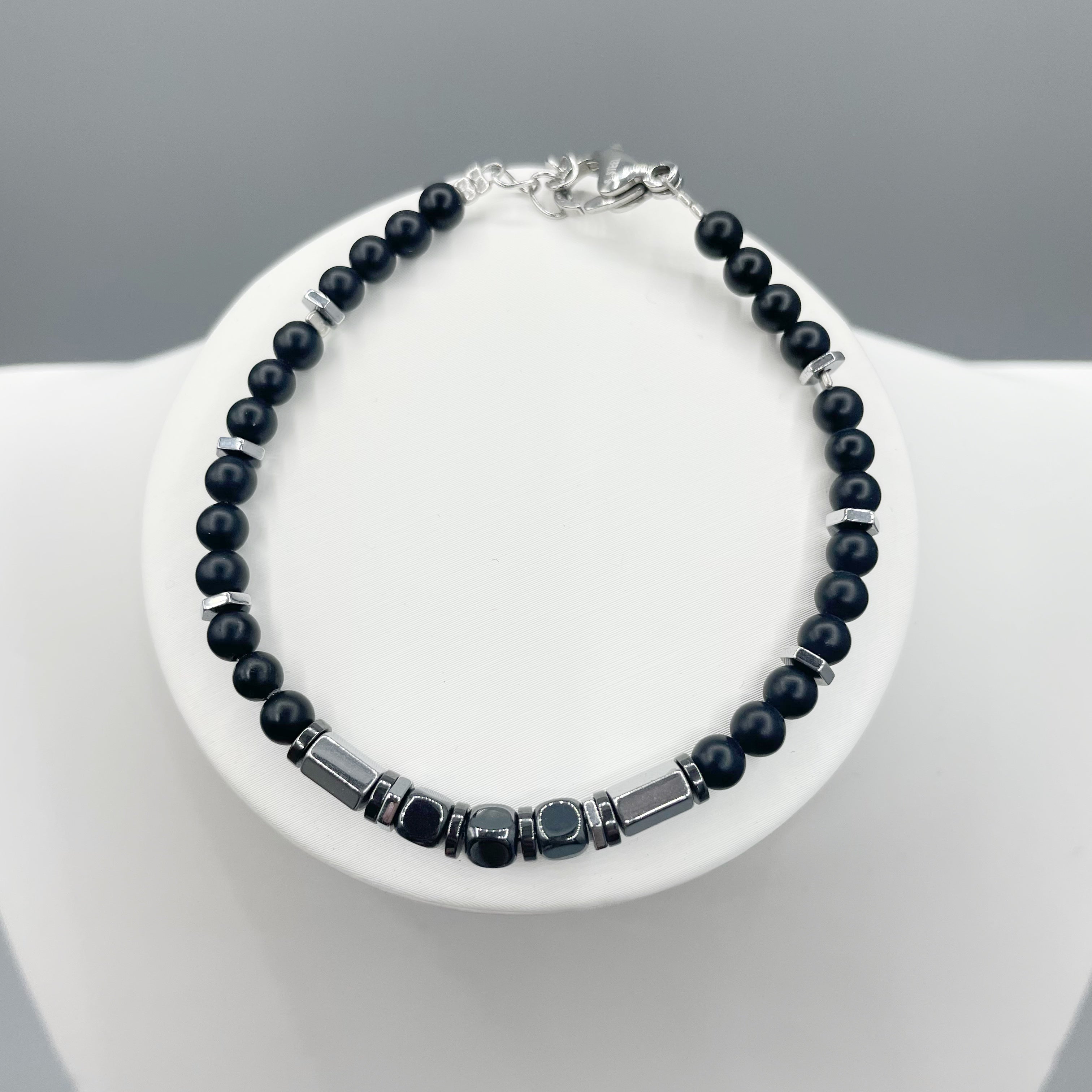 Bracciale Protection Unisex - Tormalina, Onice, Shungite e Ematite