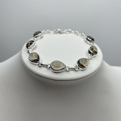 Bracciale Quarzo Fumè a Goccia- Argento 925