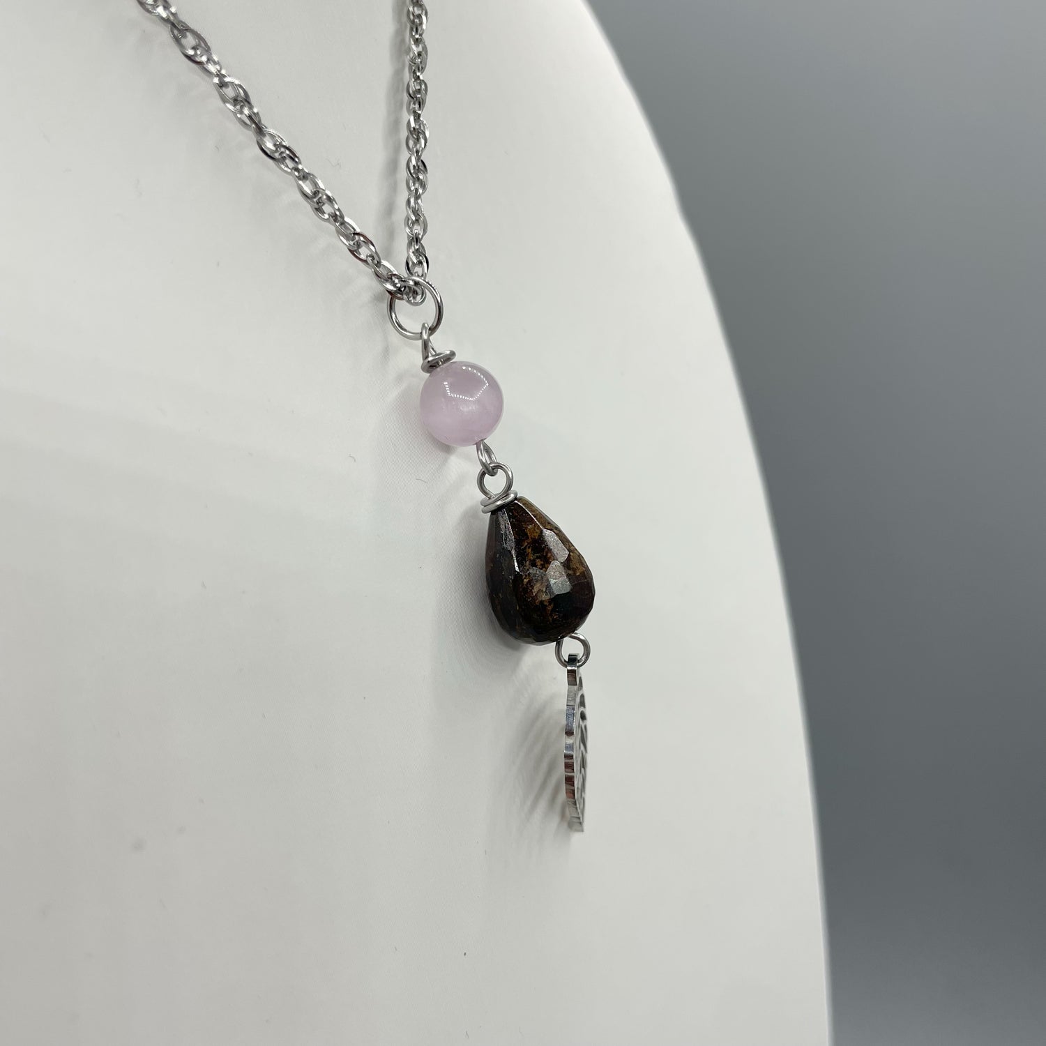 Collana del Destino - Kunzite e Bronzite