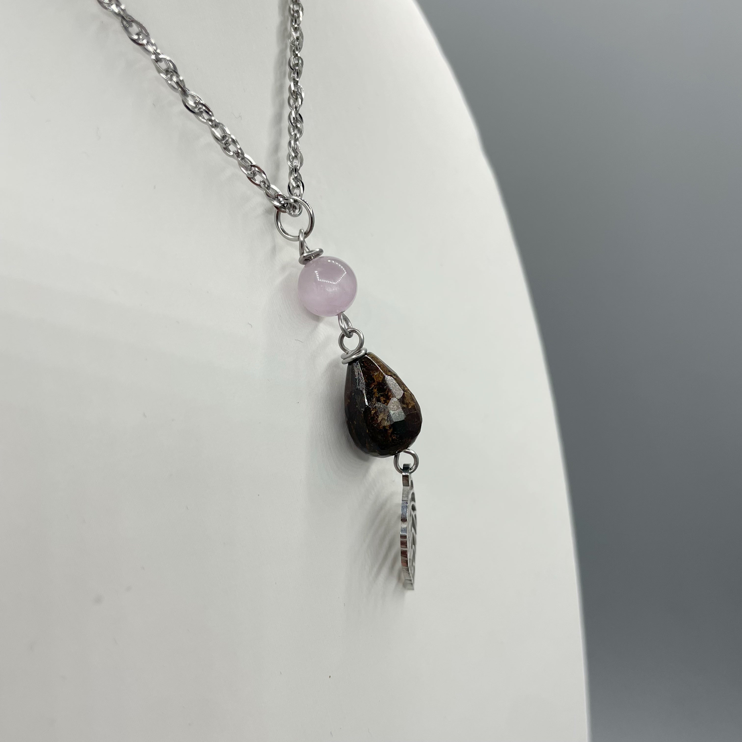 Collana del Destino - Kunzite e Bronzite