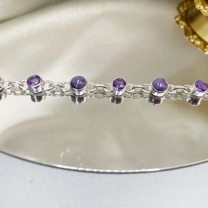 Bracciale Ametista, Ciaroite e Argento 925