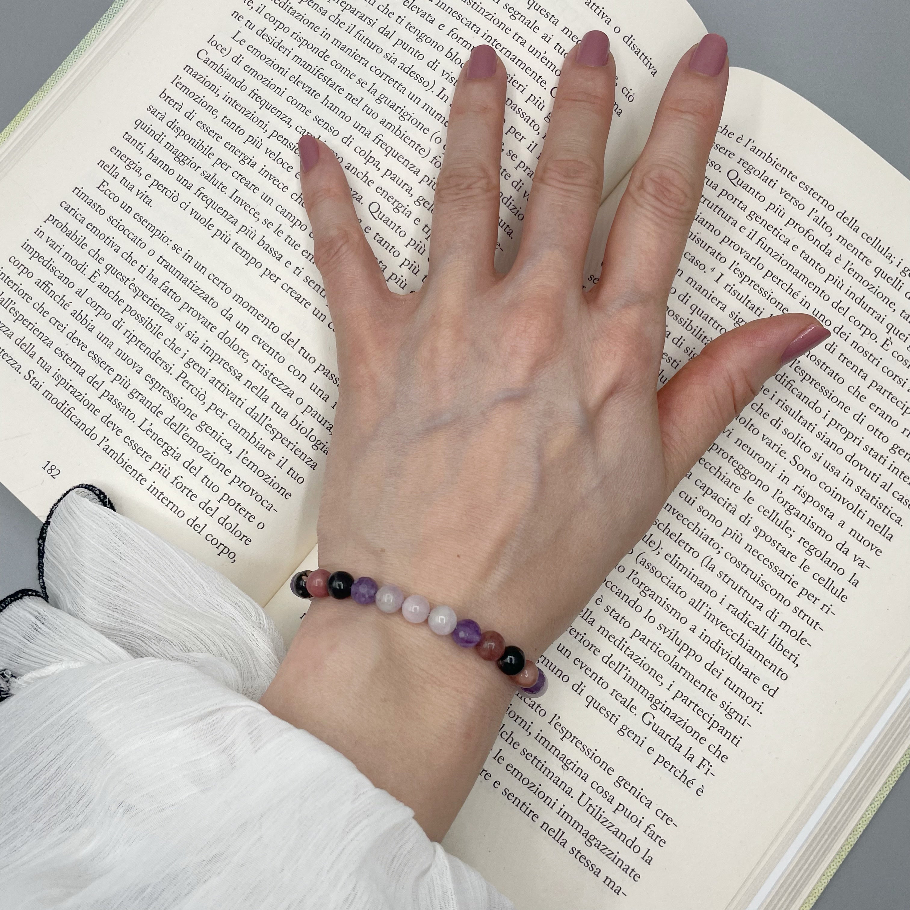 Bracciale della Rinascita - Ametista, Kunzite, Rodonite - LIMITED EDITION