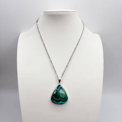 Ciondolo Malachite e Crisocolla Argento 925 - A Goccia