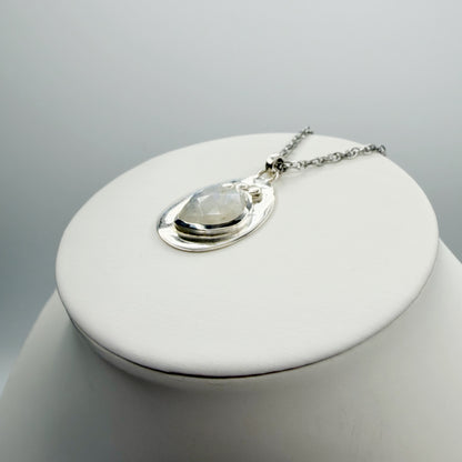 Ciondolo Diadema Labradorite Bianca - Argento 925