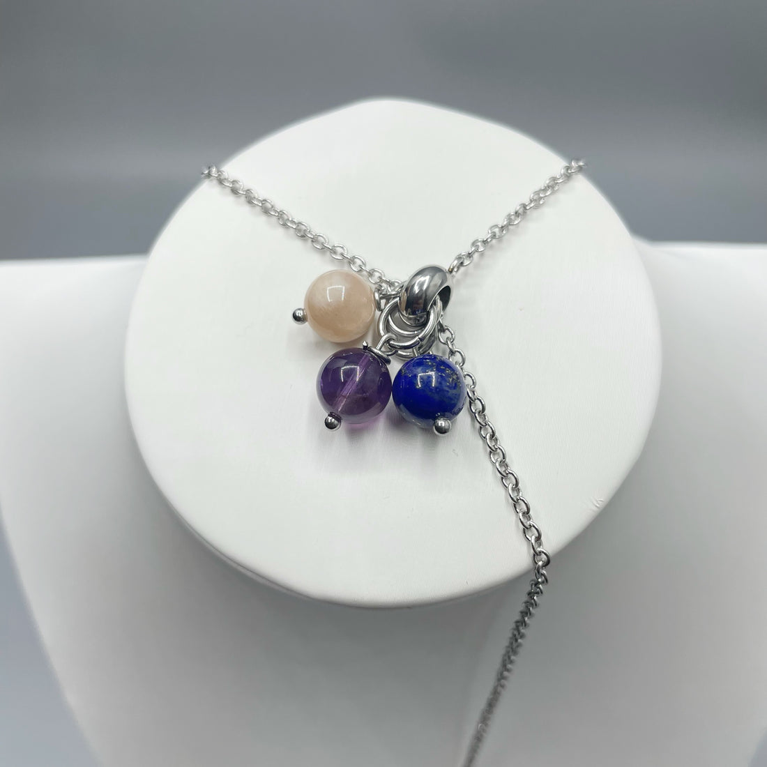 Collana Harmony Charm - Ametista, Pietra di Luna, Lapislazzuli