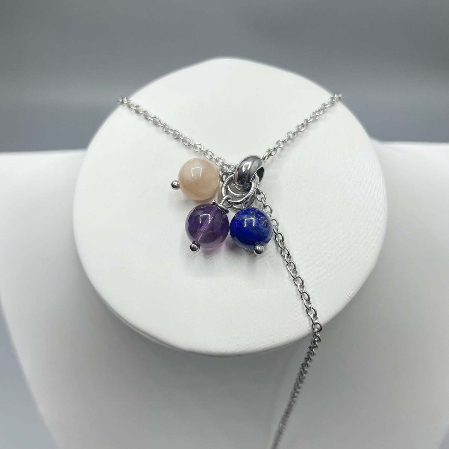 Collana Harmony Charm - Ametista, Pietra di Luna, Lapislazzuli