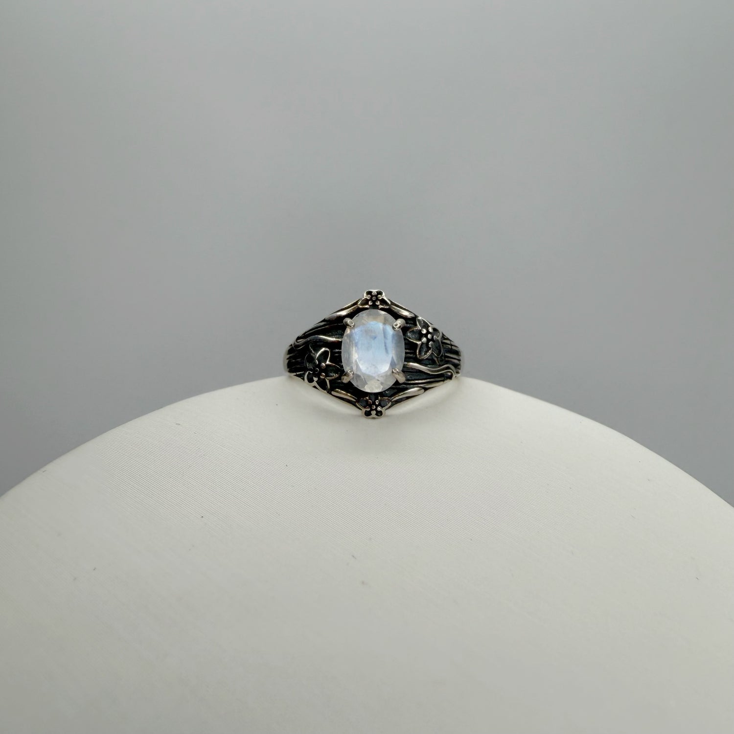 Anello Labradorite Bianca - Argento 925
