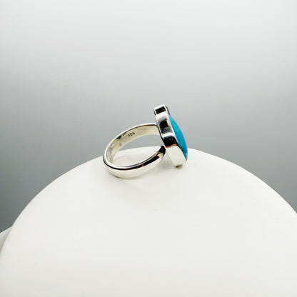 Anello Turchese Naturale e Topazio - Argento 925