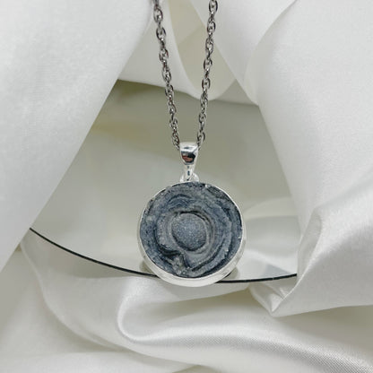 Ciondolo Desert Druzy Tondo - Argento 925