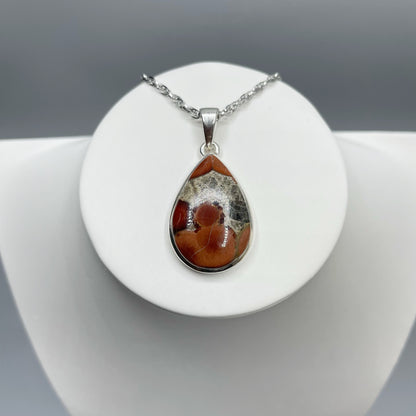Ciondolo Ossidiana Peanut a Goccia - Argento 925